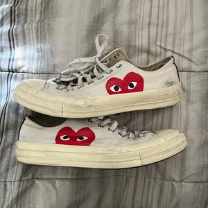 CDG converse they’re pretty worn in but you can clean them up forsure